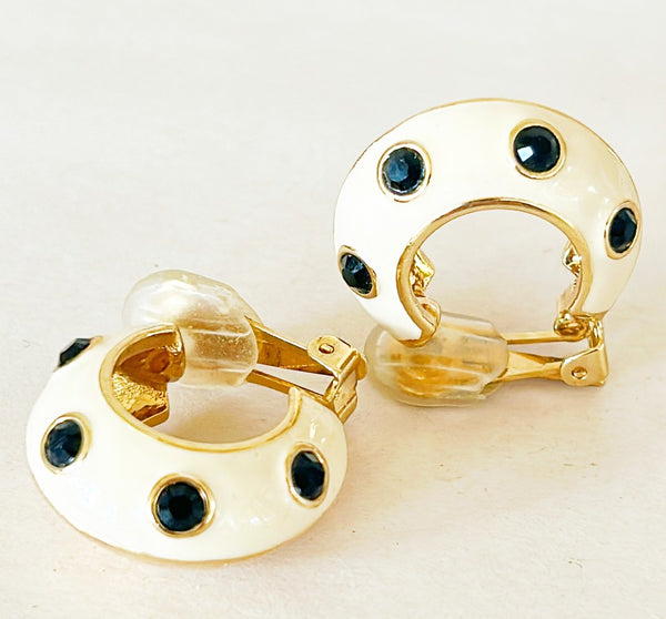 1970s signed Maciko Made in Italy Clip on designer earrings.
