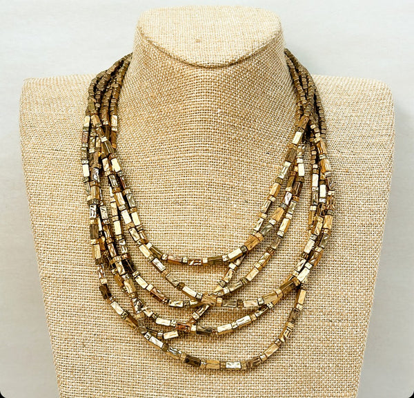 Vintage multi strand statement necklace