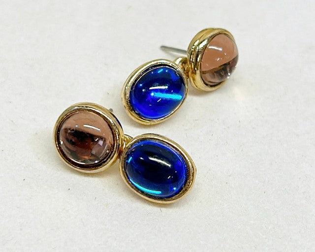Vintage designer style pierced earrings