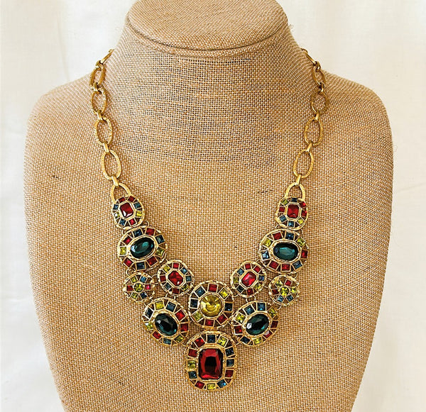Amazing statement vintage necklace signed by Richard Graziano.
