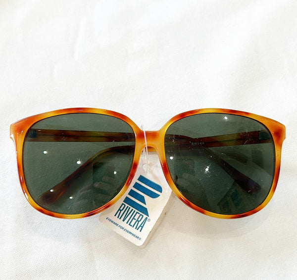 Vintage Riveria sunglasses with original tag still attached.