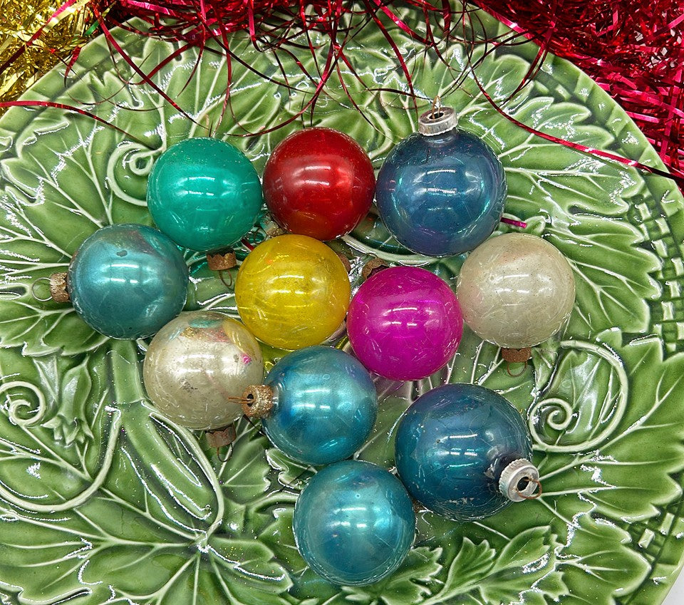 Vintage set at 11 - 1950s era thin hand blown glass