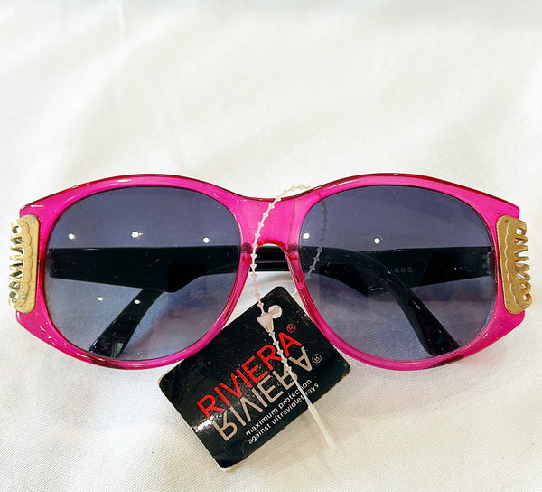 Vintage designer Riviera sunglasses with original tag still attached.