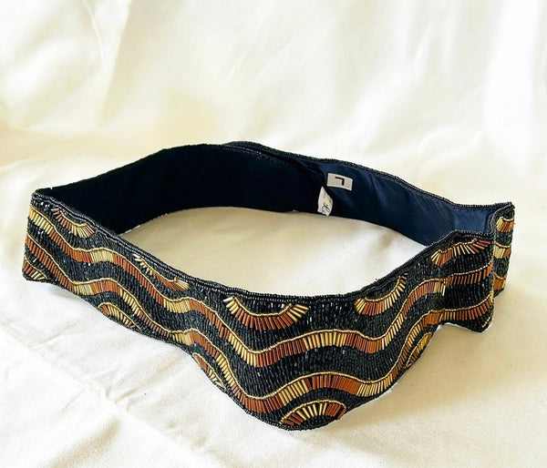Vintage beaded designer style fashion belt