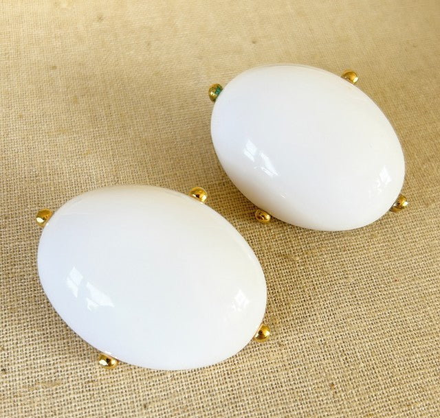 Amazing 1970 extra large clip on statement earrings