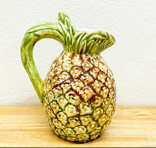 Italian signed & numbered pineapple pitcher.