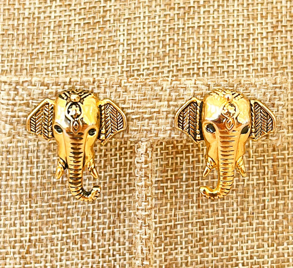 Adorable elephant clip in earrings