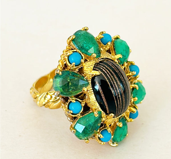 Large statement cocktail ring from a Palm Beach estate.