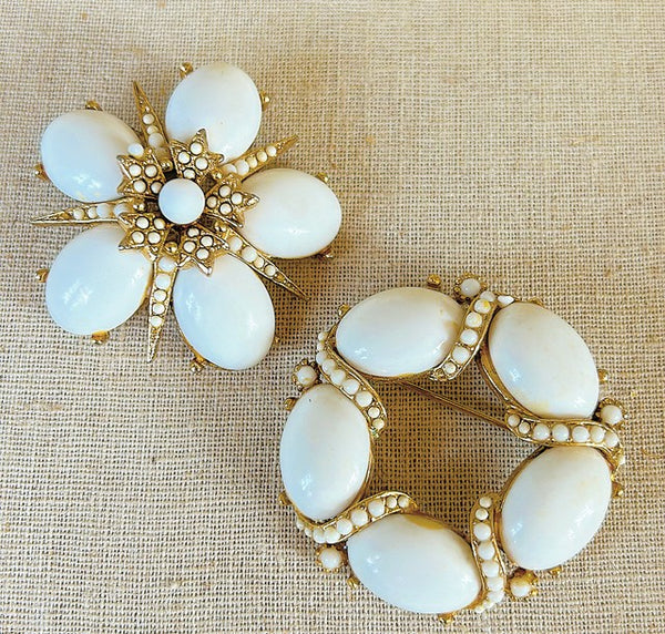 Beautiful pair of late 60s brooches.