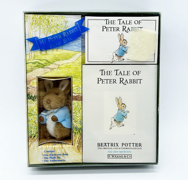 Vintage 1990 stamped Beatrix Potter play box set.