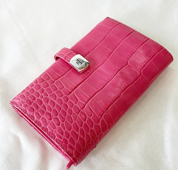 Vintage faux pink croc style LAUREN - Ralph Lauren wallet
