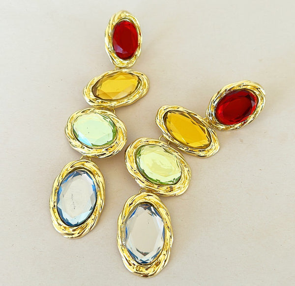 Stunning long dangle style statement earrings