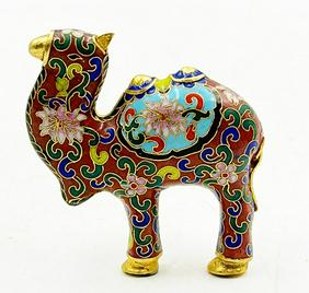Cloisonne decorative camel figure.