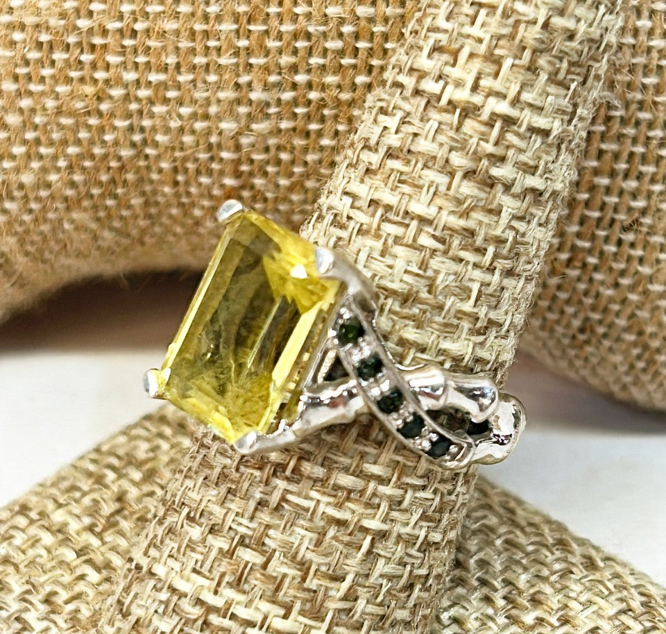 Vintage estate cocktail ring 925