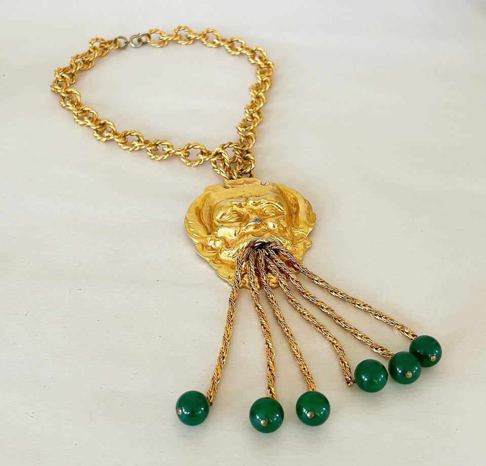 Extremely rare signed Judith Leiber vintage statement necklace.