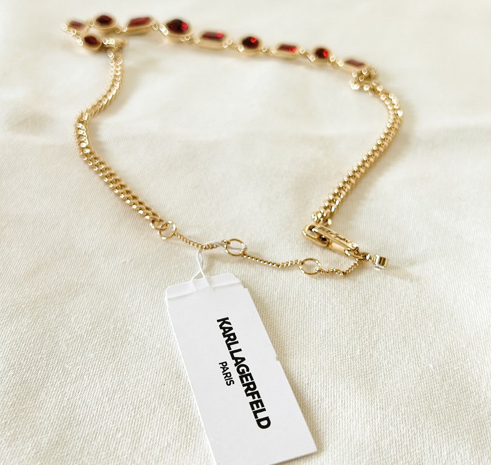 Fabulous signed Karl Lagerfeld designer couture necklace.