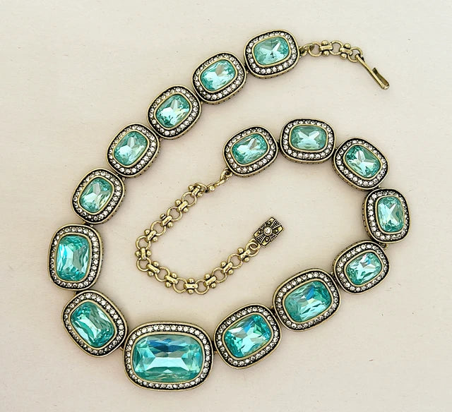 Large scale vintage statement necklace signed by Heidi Daus.