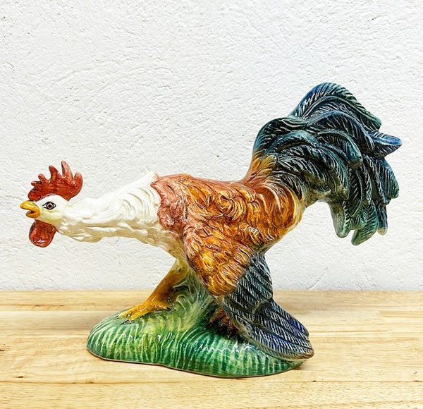 Classic 1960s made in Italy signed rooster decorative figure