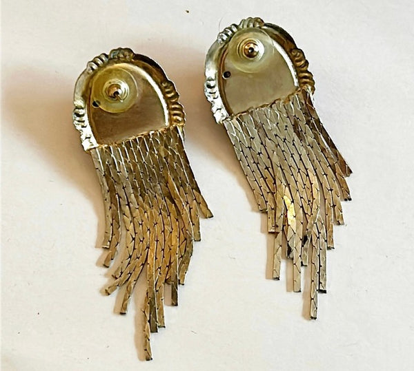 1970s vintage statement pierced earrings