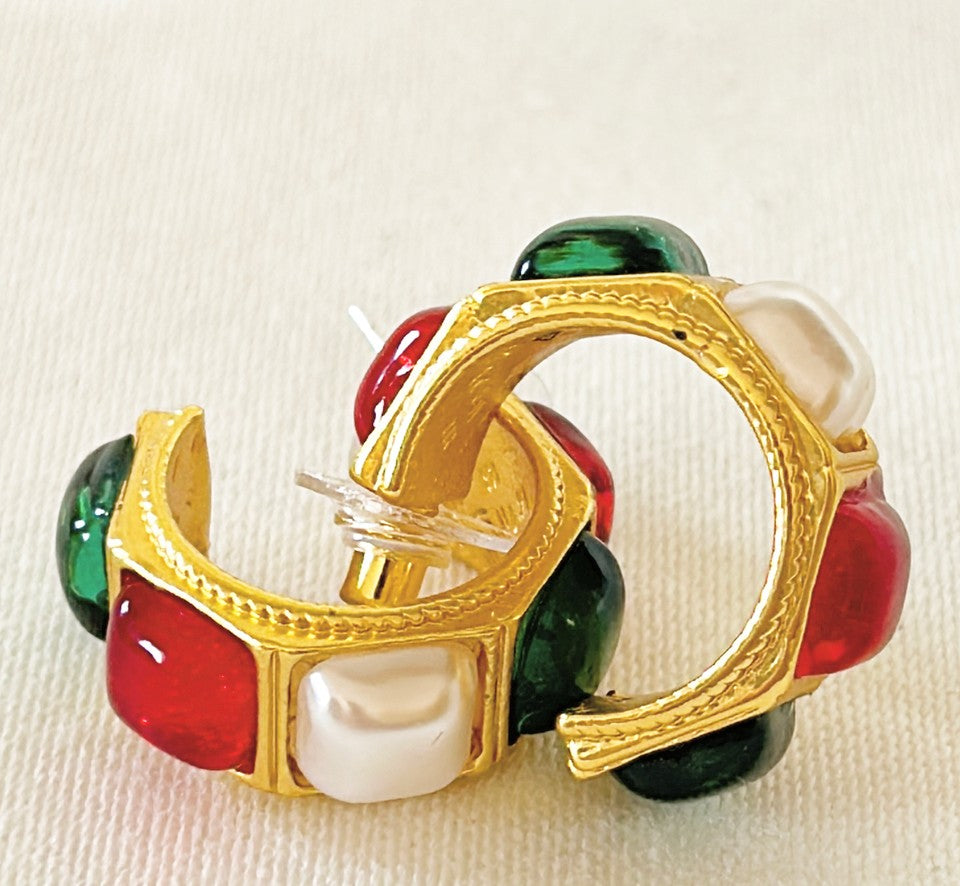 Beautiful designer style hoop earrings