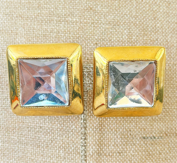 80’s vintage large scale statement clip on earrings.