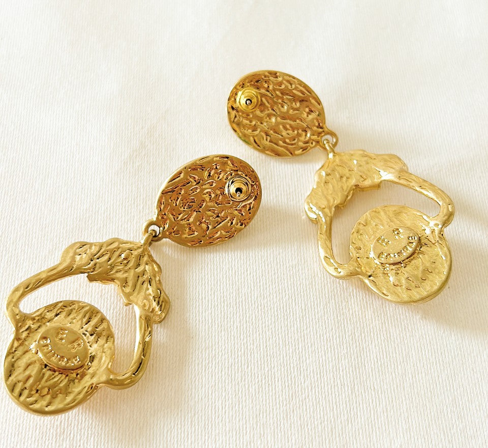 Fabulous large statement pierced earrings