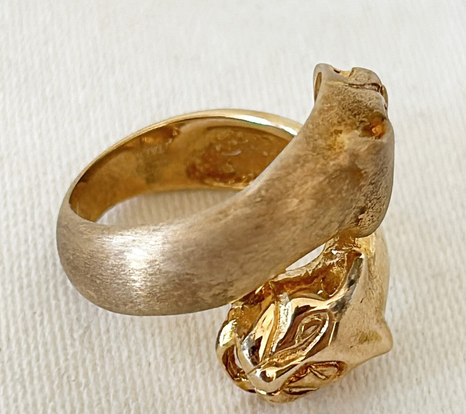 Fabulous double headed panther ring.
