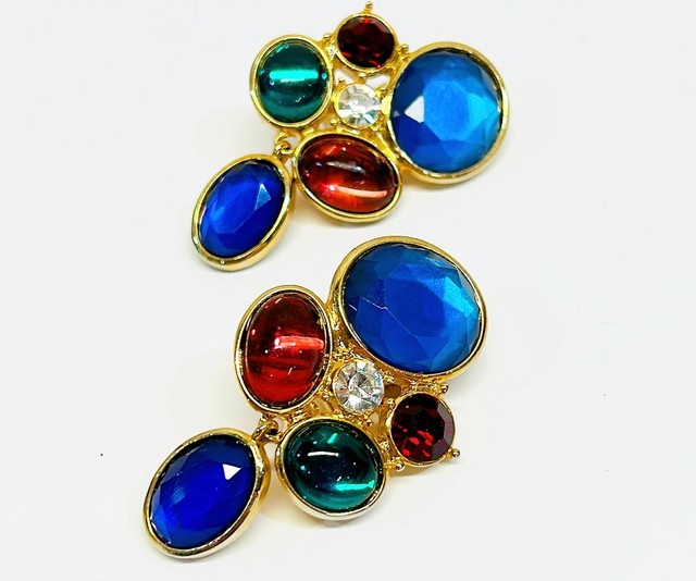 Vintage 90s designer clip on earrings