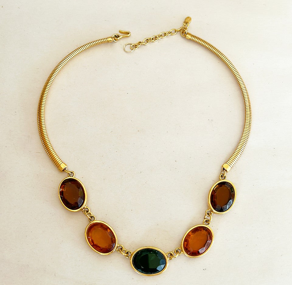 80’s couture style signed Monet necklace.