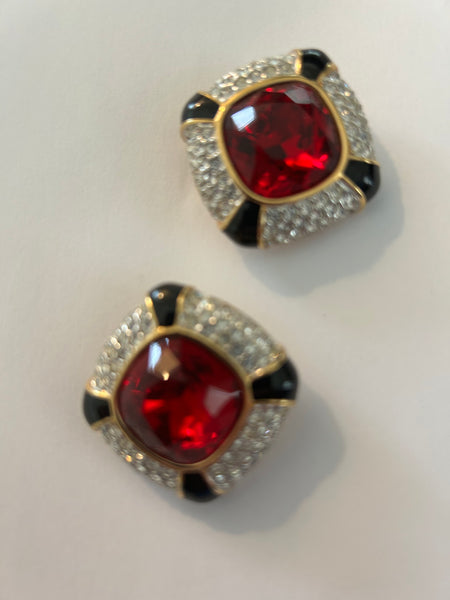 Black and Red - Earrings - FABULOUS