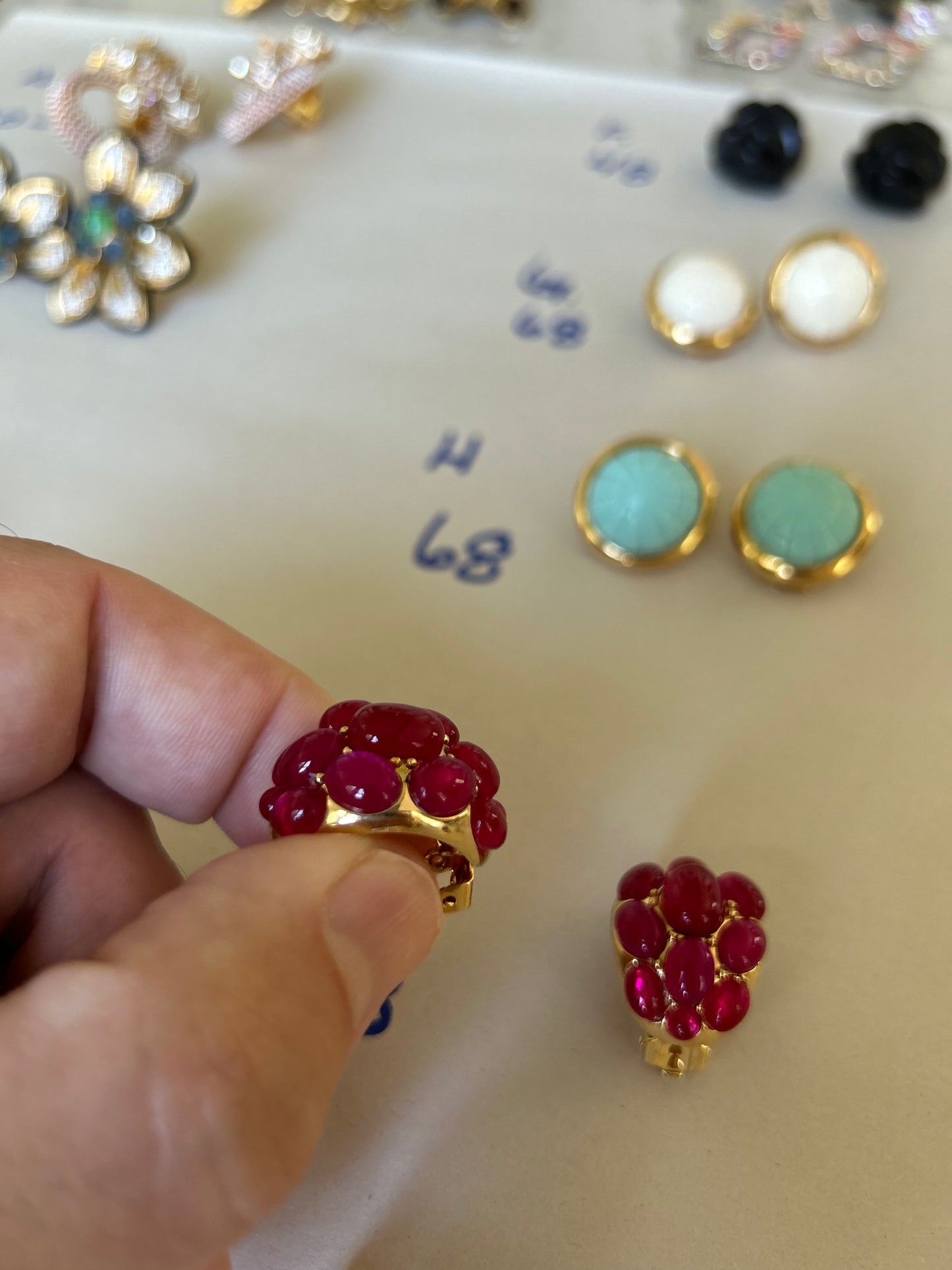 Sneak Peek - I - Pinkish Rasberry Earrings