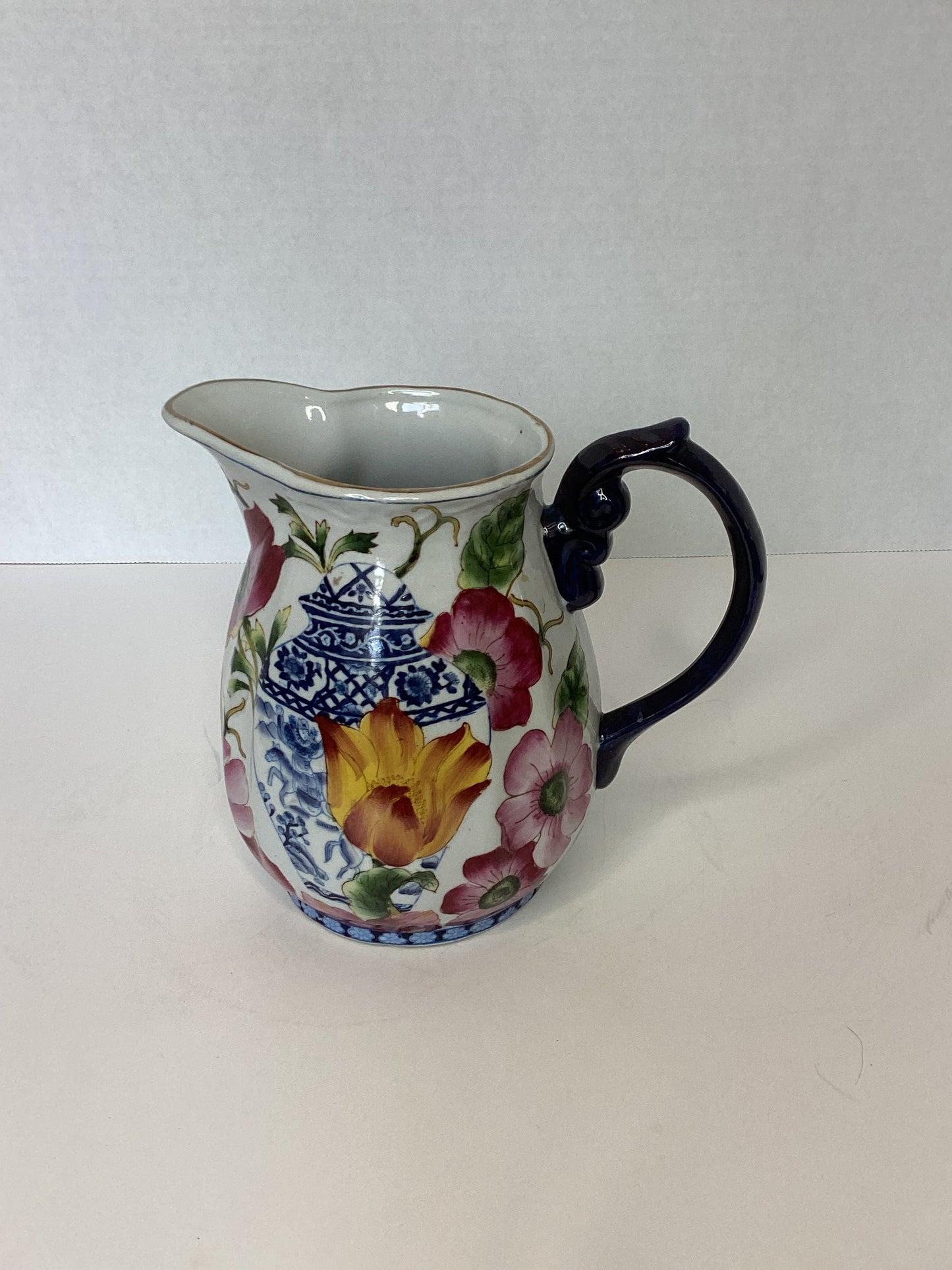 Hand Painted Water Pitcher