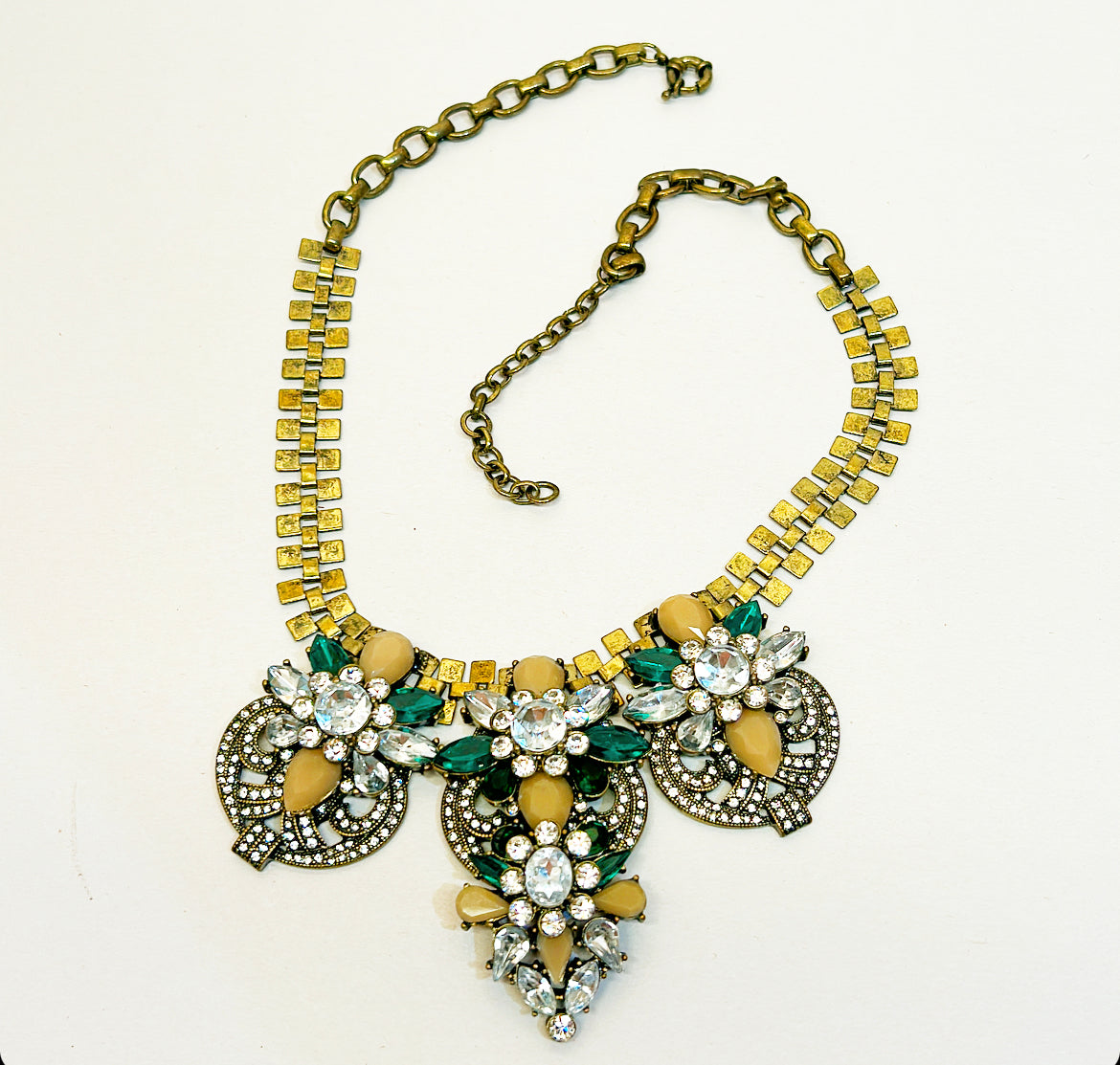 Vintage 90s J Crew chin let statement necklace