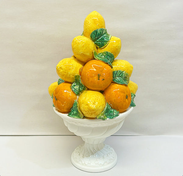 1960s vintage signed Italian citrus lemon &amp; oranges topiary.
