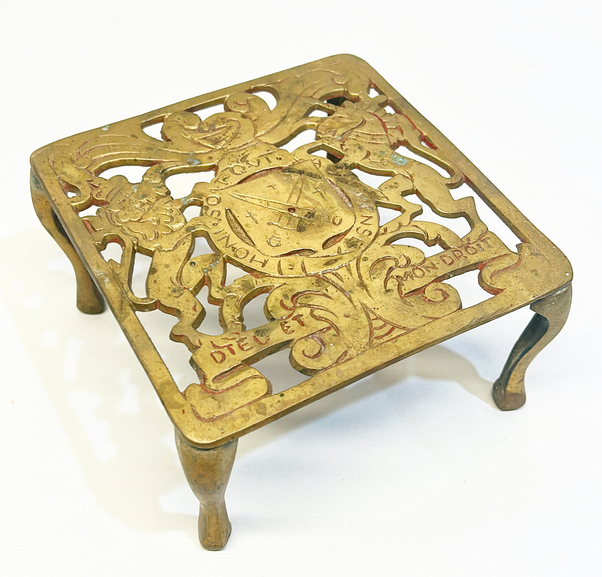 Vintage 80s solid brass decorative stand