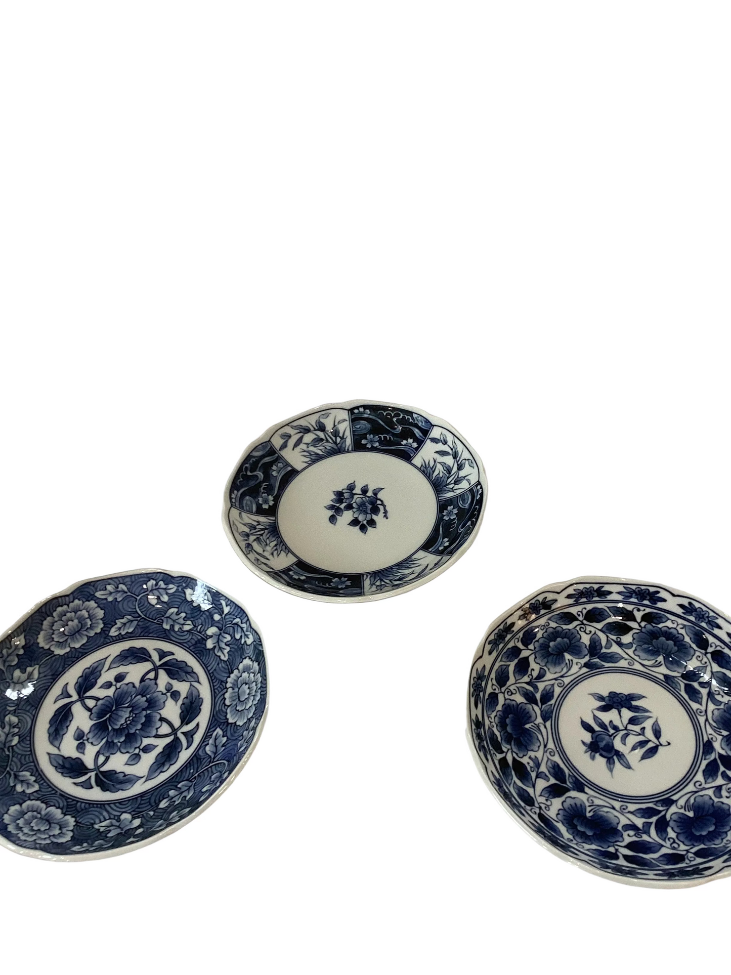 Set if 3 - Decorative Wall Plates in Blue and White