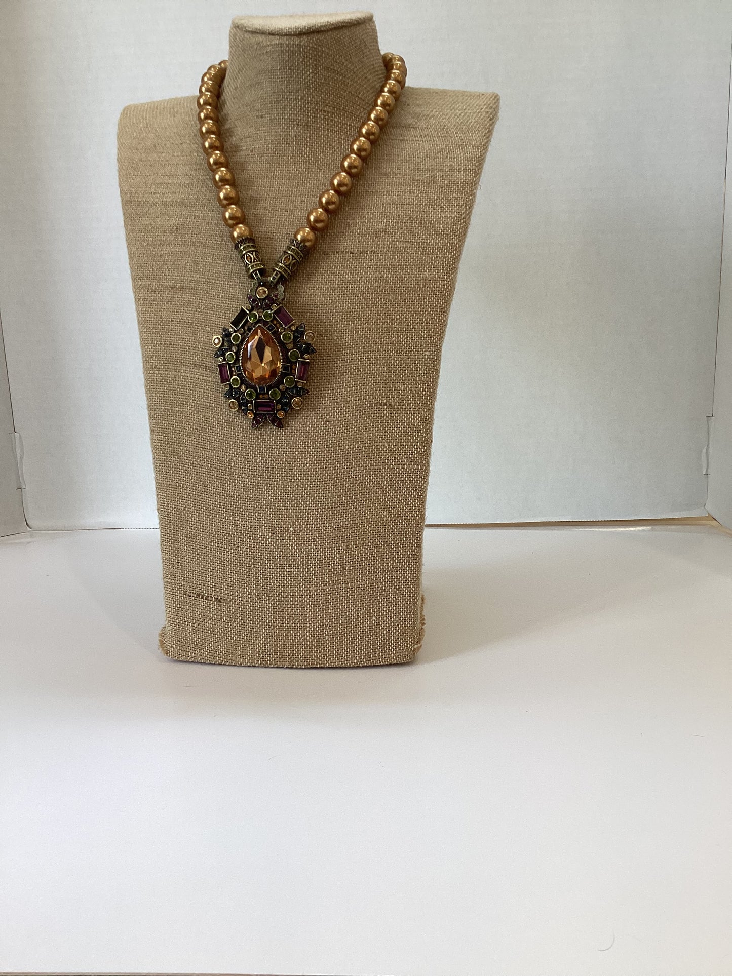 HEIDI DAUS "Dazzling Decade" Convertible Necklace/Pin Colorado