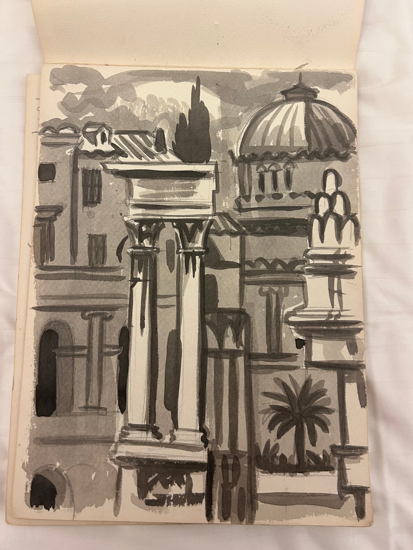 Page from an original sketchbook - A