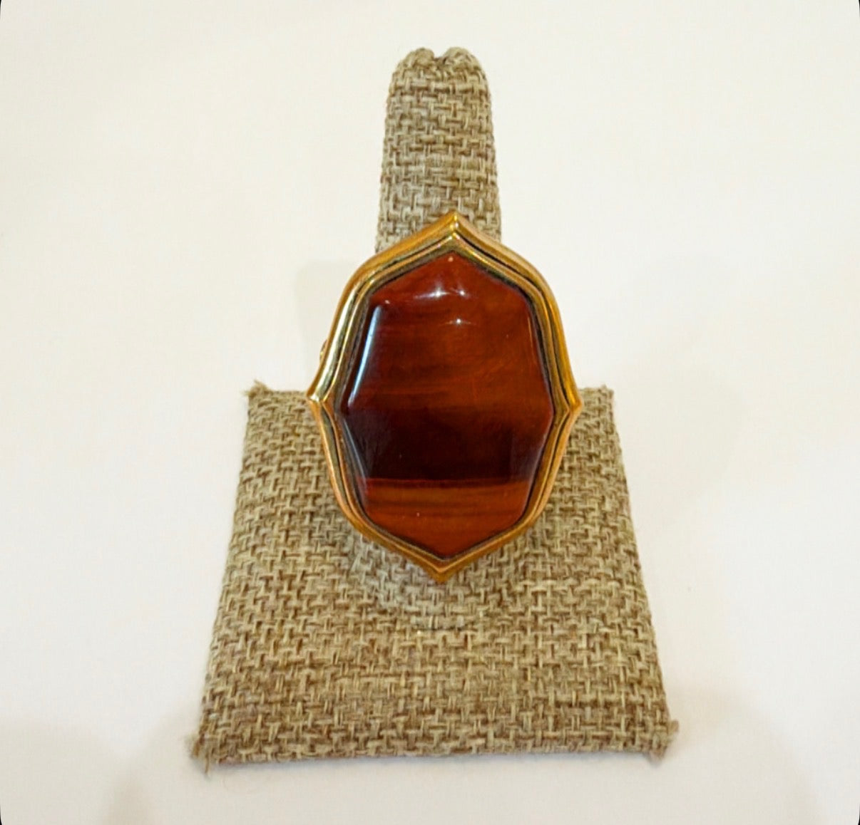 Vintage lathe statement designer ring signed by BARSE