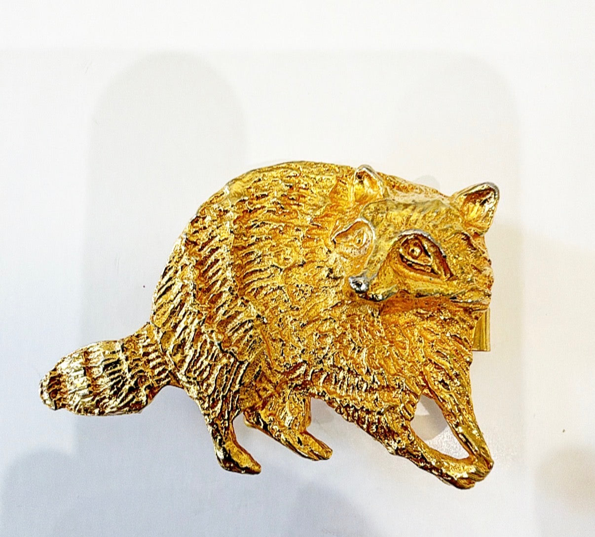 Vintage signed 1973 Mimi Din fox belt buckle