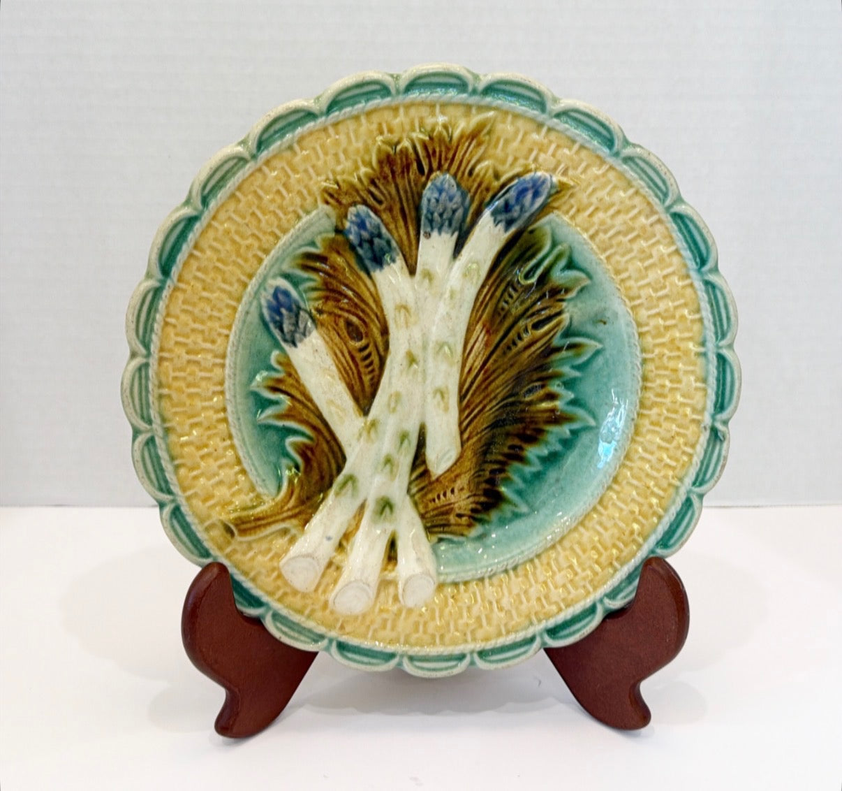 Antique Majolica Plate - From France
