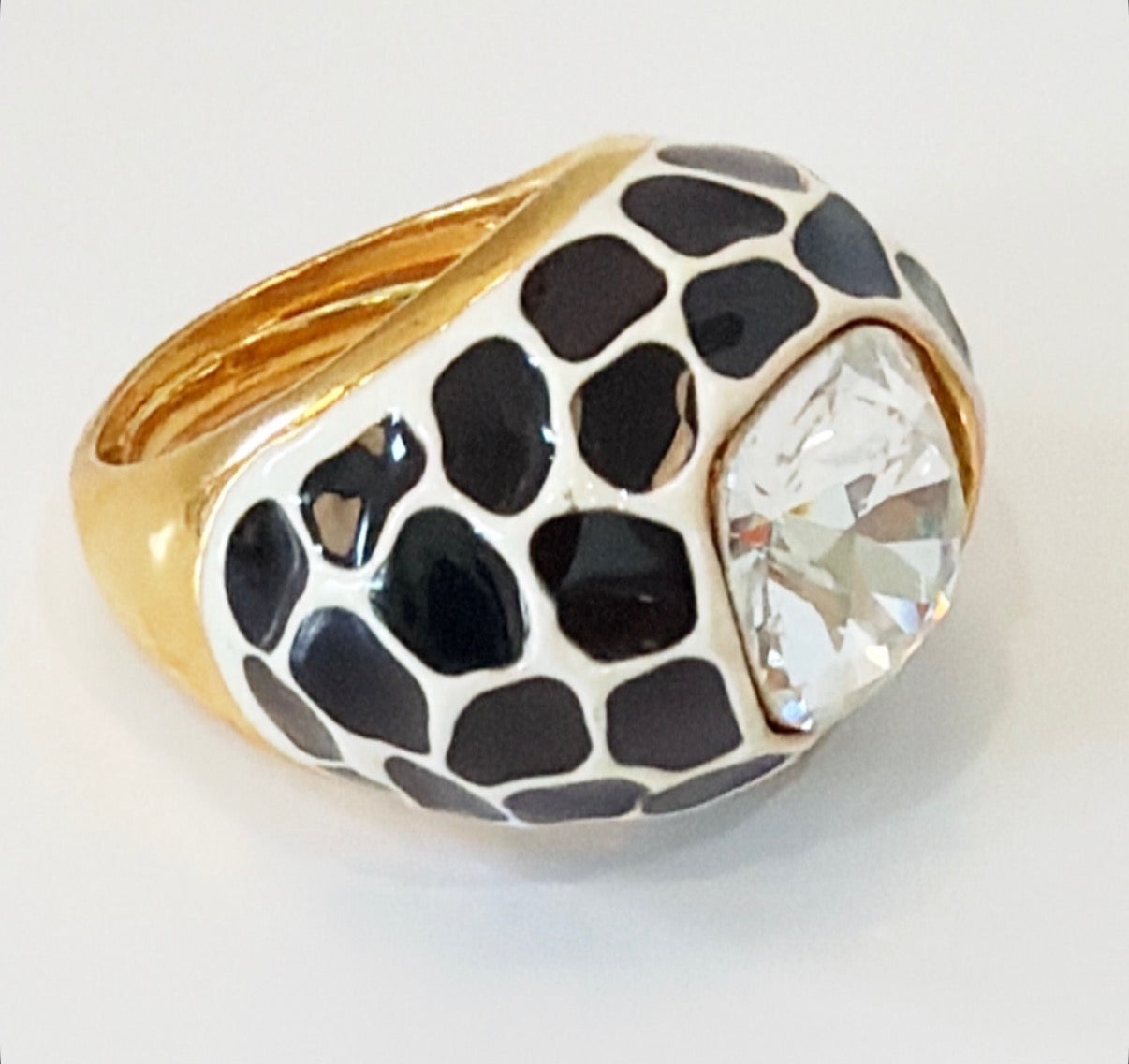 Vintage signed KJL by Kenneth Jay Lane cocktail ring