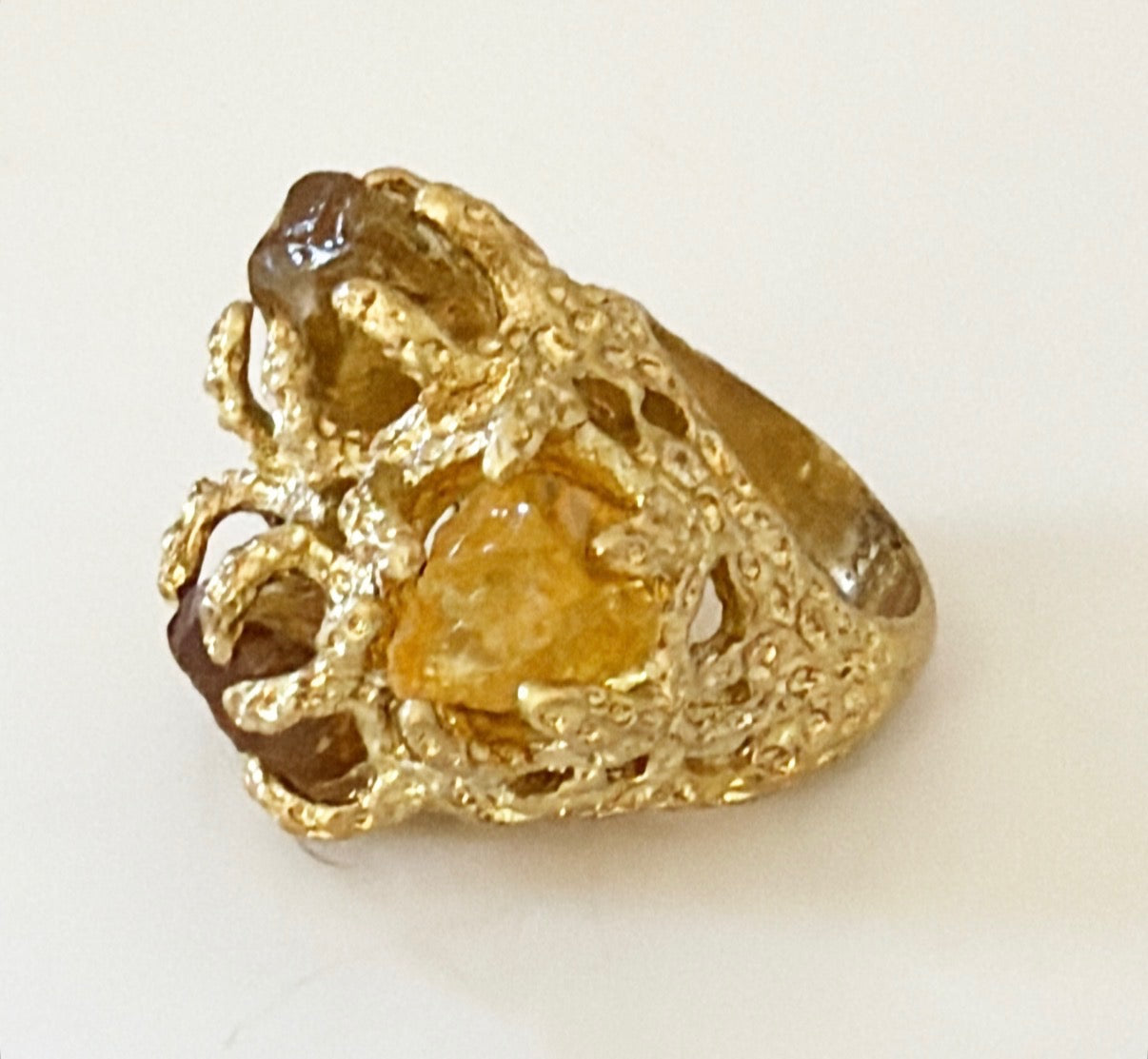 Large vintage cocktail ring signed by Banana Republic
