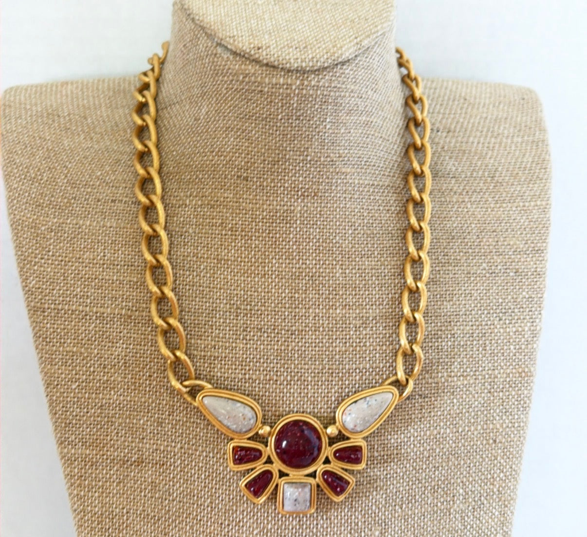Vintage designer style statement necklace.