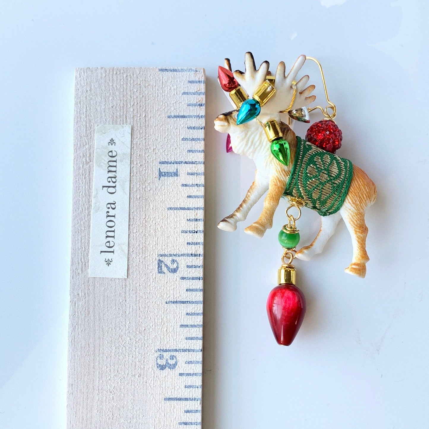 Tangled Reindeer Holiday Earrings