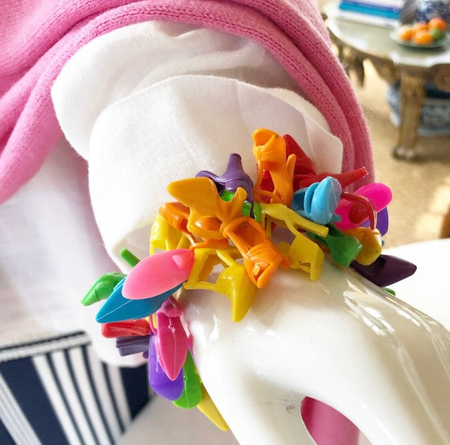 Multi color barbie shoe stretch bracelet