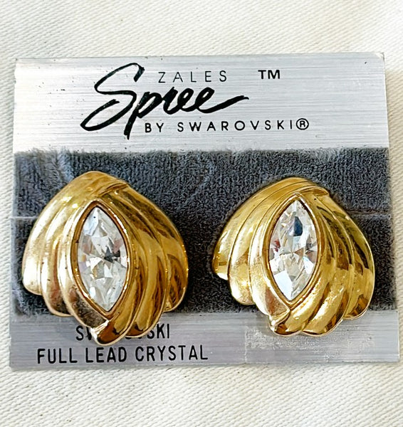 80s vintage clip on designer fashion earrings