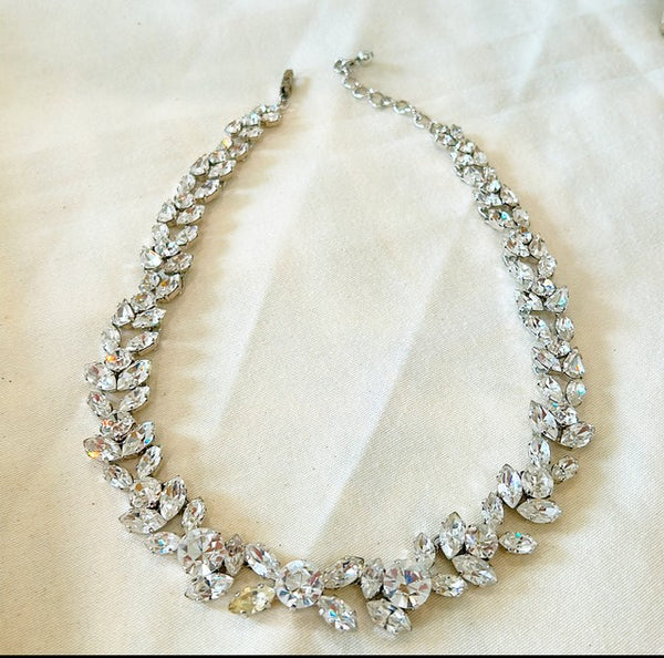 Beautiful vintage early 90’s rhinestone designer necklace.