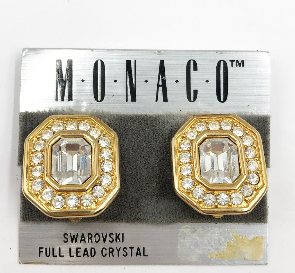 Signed designer clip on earrings by SALO.