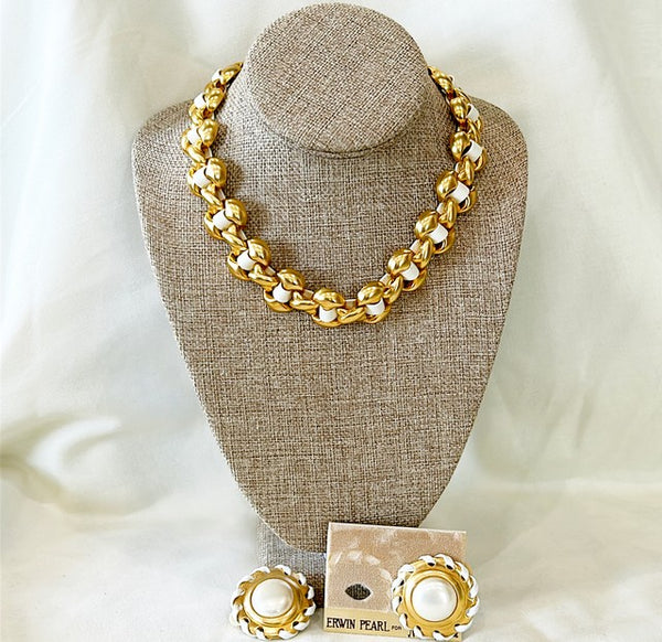 Fabulous set of vintage couture fashion jewelry signed by Erwin Pearl